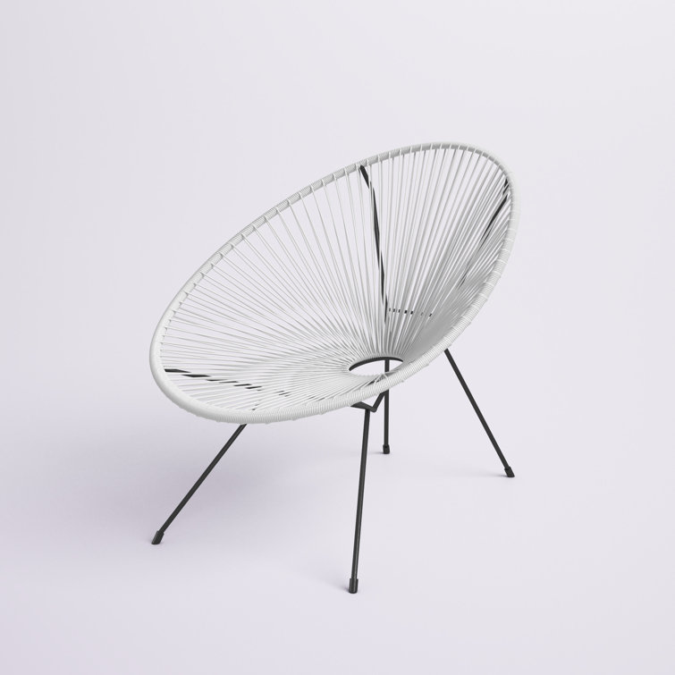 Flash furniture valencia oval comfort series take ten white rattan lounge online chair